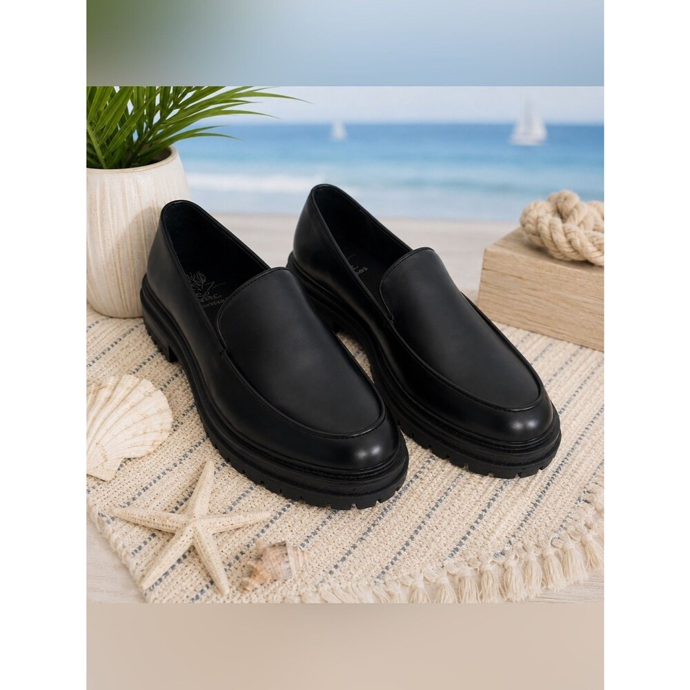 GC Shoes Morgan Black Lug Sole Platform Loafers Women’s 9.5 Slip On NWOB